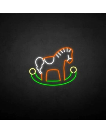 &#39;Marry Christmas Wooden Horse&#39; neon sign