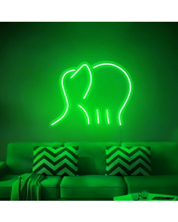 Elegant Elephant Neon Light