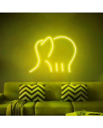 Elegant Elephant Neon Light