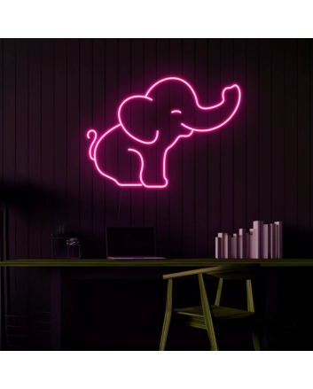 Playful Elephant Neon Lamp