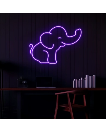 Playful Elephant Neon Lamp