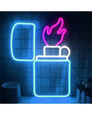 Lighter Lighting Cigarette  Neon Sign
