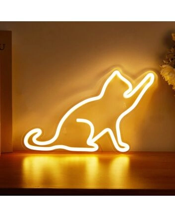 Playful Cat Neon Sign