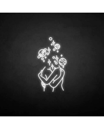 &#39;The love of the planet&#39; neon sign