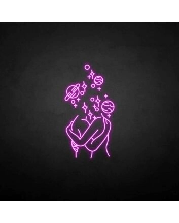 &#39;The love of the planet&#39; neon sign