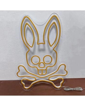 &#39;The skeleton of the rabbit&#39; neon sign