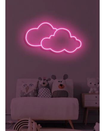 Clouds Neon Daydream and Serenity in Soft Glow