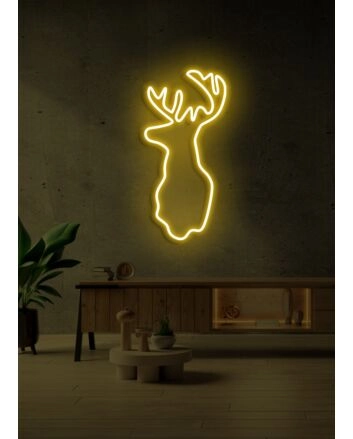 Deer LED Neon Sign Majestic Nature and Grace