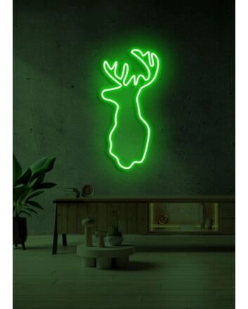 Deer LED Neon Sign Majestic Nature and Grace