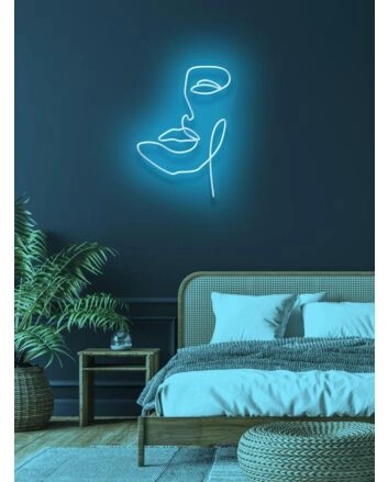 Face Neon Art Exploring Identity and Expression