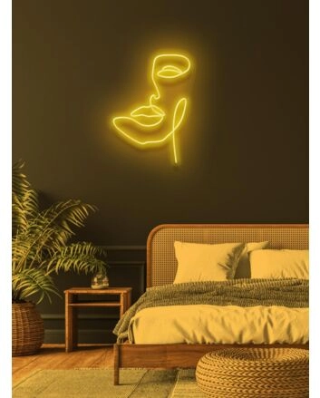 Face Neon Art Exploring Identity and Expression