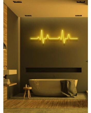 Heart Beat LED Neon Capturing Life&#039;s Rhythms in Glow