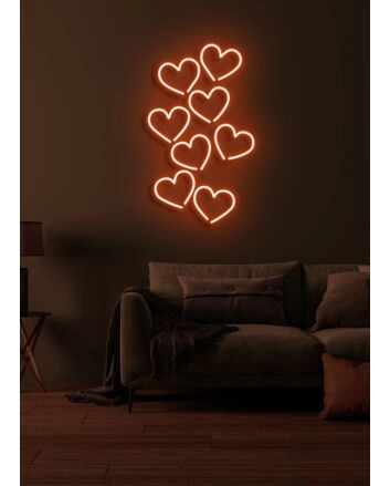 Hearts Neon Sign Love and Romance in Radiant Light