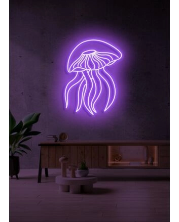 Jellyfish Neon Light Ethereal Beauty and Oceanic Calm