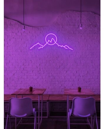 Mountain sunrise Neon Inspiration with Every Rising Sun