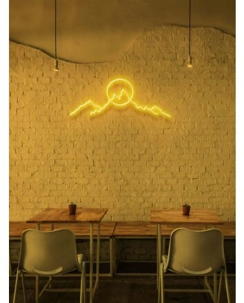 Mountain sunrise Neon Inspiration with Every Rising Sun