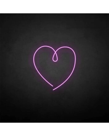 The heart of love&#39; neon sign