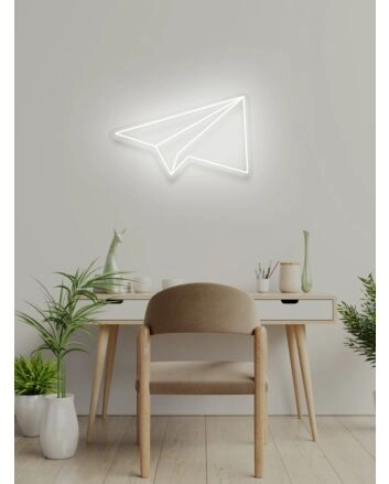 Paper plane Neon Dreams of Flight and Freedom