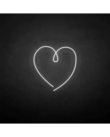 The heart of love&#39; neon sign