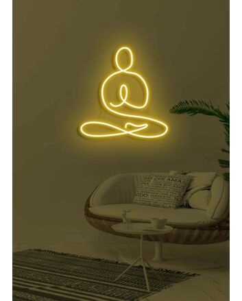 Yoga Calming Neon for Mindful and Spiritual Practice
