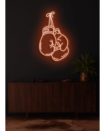 Boxing Gloves Neon Fighting Spirit Illuminated