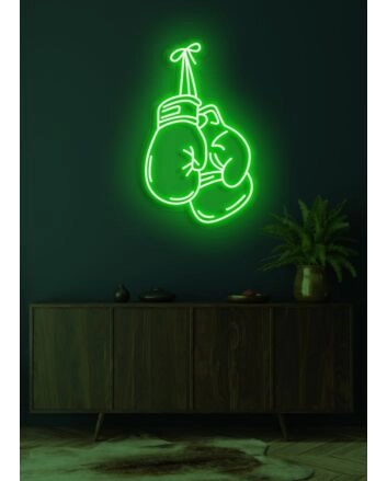 Boxing Gloves Neon Fighting Spirit Illuminated