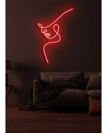 One Line Neon Skilt Minimalist Neon for Sleek and Modern Decor