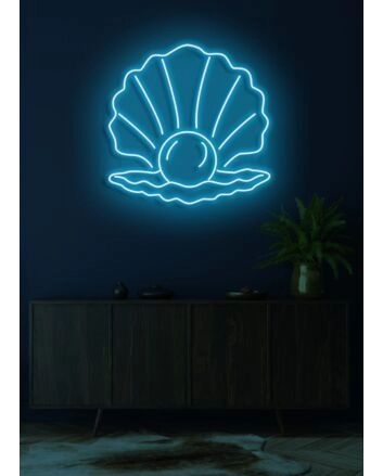 The Pearl Neon Skilt Elegant Glow Symbolizing Rarity and Beauty