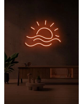 Sunset Neon Calm and Peaceful End to the Day, Perfect for Relaxing Environments