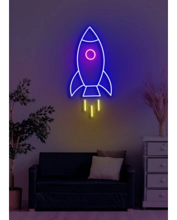 Rocket Neon Soaring High with Ambition and Dreams