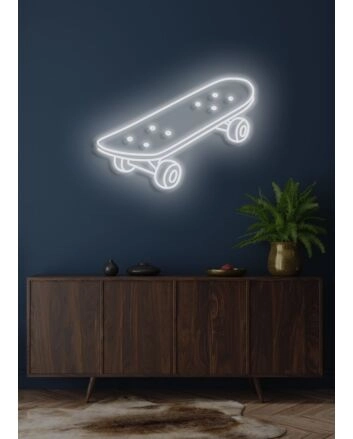 Skateboard Neon Dynamic Display Capturing the Spirit of Adventure and Freedom