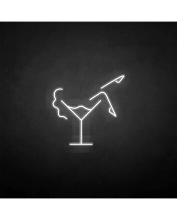 Woman in a cup&#39; neon sign