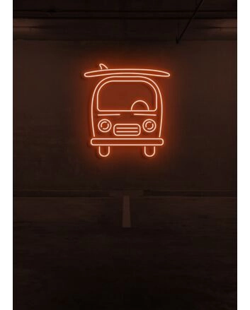 Surf Van Beach Vibes Captured in Laid-Back Neon