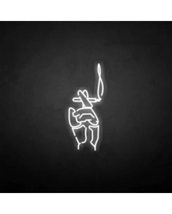 &#39;Cigarrate in hand&#39; neon sign