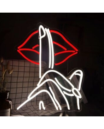 Seductive Lips Alluring Neon Sign for Trendy Spaces