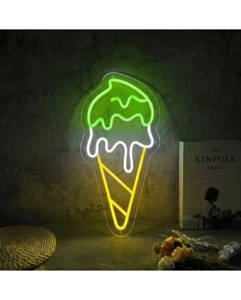 Double Scoop Ice Cream Fun Neon Display for Ice Cream Stands