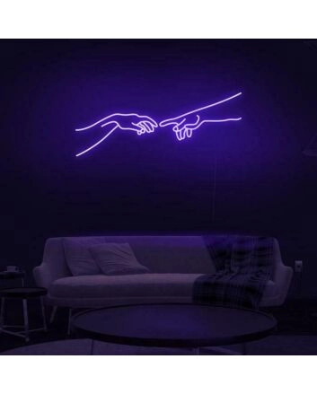 Hand of God Inspire Awe with Mystical Neon Art