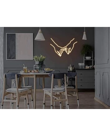 Little fingers Celebrate New Life with Delicate Neon