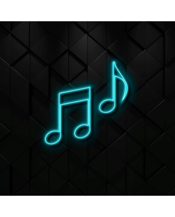 Music Notes Create a Melodic Atmosphere with Neon