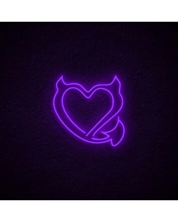 Devil Heart Show Your Rebellious Side with Neon Sign