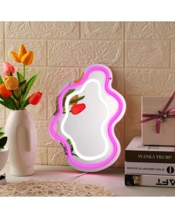 Irregular Waves Neon Mirror Sign