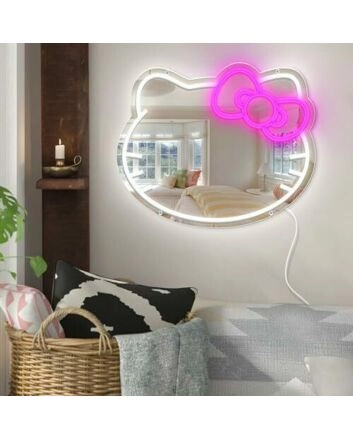 Anime Cute Cat Neon Sign Mirror
