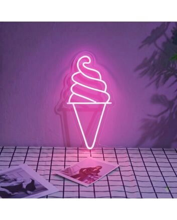 &#39;Cylinder Ice Cream&#39; neon sign