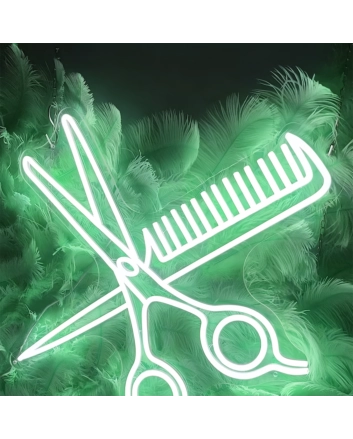 Comb And Scissors: Add a Touch of Neon Style to Your Space