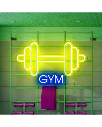Customize Dumbbell GYM: Illuminate Your Space with Neon Fitness