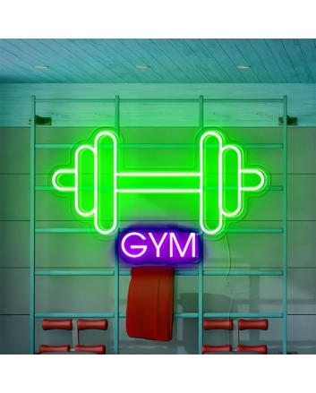 Customize Dumbbell GYM: Illuminate Your Space with Neon Fitness