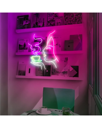 Hot Coffee: Illuminate Your Space with Neon Warmth