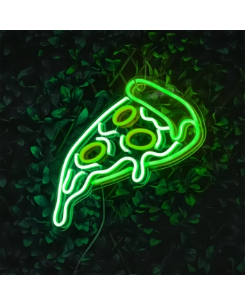 Pizza Slice: Light Up Your Space with Neon Flavor
