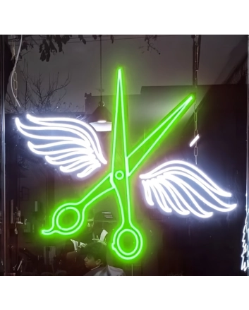 Scissors Beauty Salon: Light Up Your Space with Neon Style