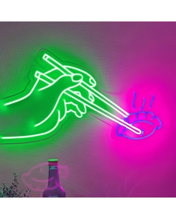 Sushi Dumpling Chopsticks: Illuminate Your Space with Neon Flavor
